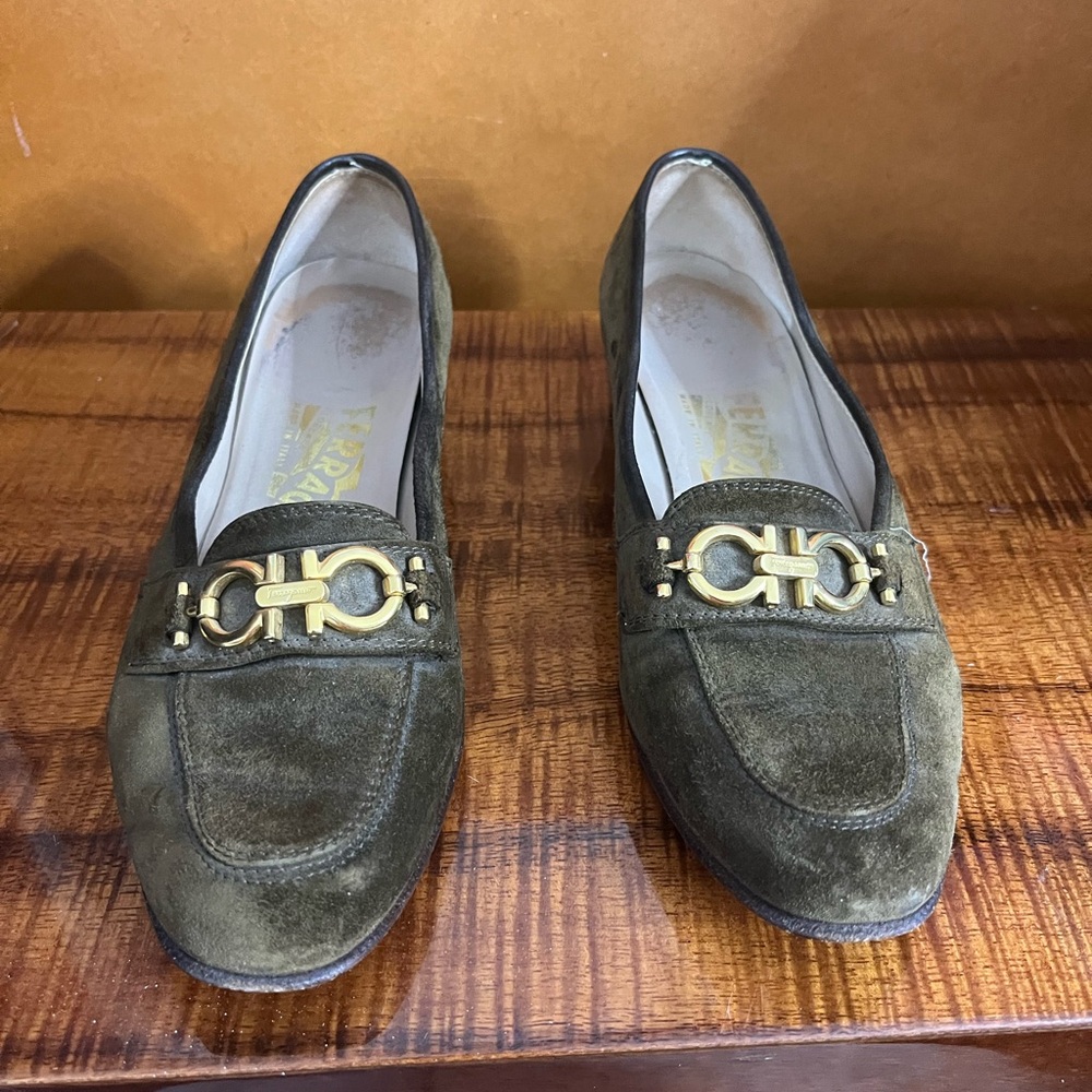 Elegant Olive Green Loafers